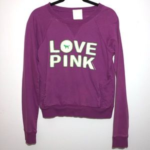 Pink Victoria secret distressed Sweater shirt smal